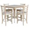 International Concepts 36 in. x 36 in. Square Top Pedestal Table  With 4 Counter Height Stools Set of 5 K-3636TP-6B-S6172-4 - alternate 1